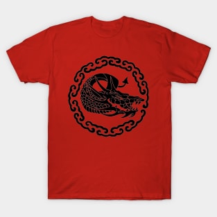 Black Dragon In Clouds T-Shirt